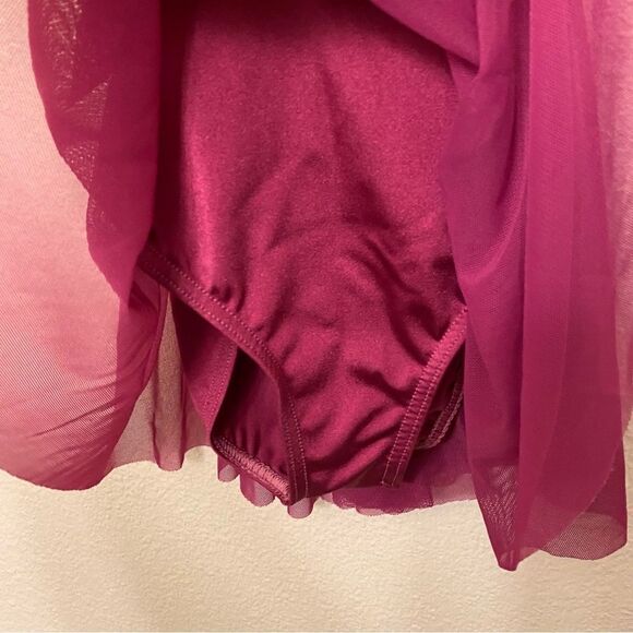 WEISSMAN Dance Costume hot pink Can't Help Falling In Love 11387 child SC 6 - Picture 8 of 13